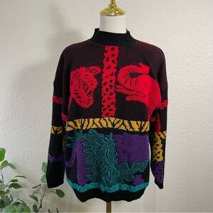 Vintage Custom Design Statement Sweater – Made in USA – 90s 🔥